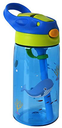 TSLBW Kinder Trinkflasche 480ml Jungen und Mädchen BPA frei Kinderflasche mit Strohhalm Tritan Sportflasche für Mädchen und Jungen,für Schule, Outdoor, Kindergarte,Fahrrad