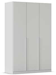 Rauch Möbel Alabama, Kleiderschrank, Farbe Seidengrau, Breite 136 cm | Schrank, 3-türig, Zubehör Basic, für Schlafzimmer, Kinderzimmer, Gästezimmer, Homeoffice, Garderobe, Flur