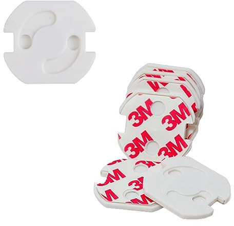 ZKSXOA Steckdosen Kindersicherung,30 Stück Sicherheits Steckdosen mit Drehmechanik,mit Vollflächigem Selbstklebendem Klebeband,Steckdosensicherung für Babys und Kinder