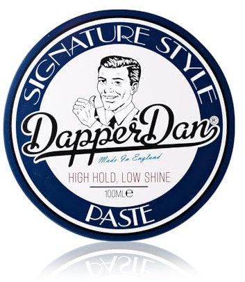 Dapper Dan Signature Style Pâte coiffante, Pâte capillaire à forte tenue et faible brillance pour hommes, Pour cheveux courts à mi-longs, Pâte remodelable, Parfum signature Cologne, 100 ml