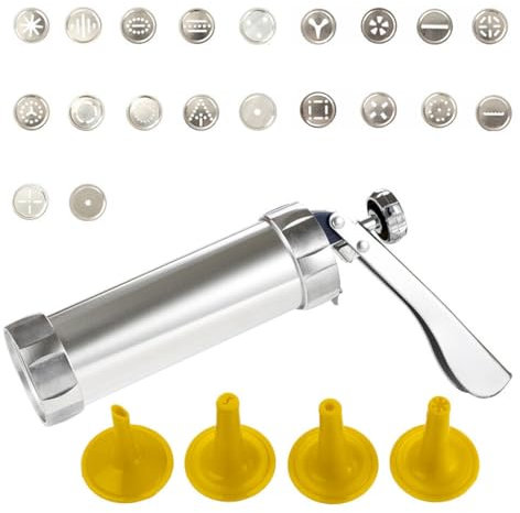 yuwqqoajv Easy-to Cookie Maker Machine Durable for Long-Lasting Syringe Doughs Biscuits Making Tools Aluminum Alloy Easy