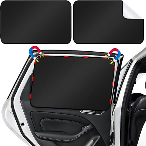 iZoeL Magnetisch Sonnenschutz Vorhang für Auto, Baby Kinder mit UV Schutz, Reflektierende Hitzeschutz, der Privatsphäre schutzen,Sonnenschutz Vorhang Auto passend für Universal Auto,SUV, LKW
