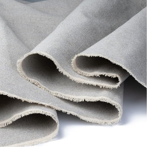 Lienzo de lino sobre rollo, 170 cm x 5 m, 448 gr/m², sin imprimar, tejido de lino