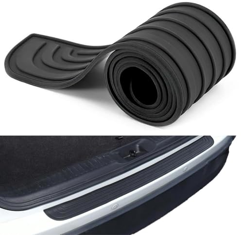 Stoßstangenschutz aus Gummi, Ladekantenschutz Kofferraum, Schwellerschutz für den Kofferraum, Autozubehör für die meisten Autos,SUVs(90CM*7CM, Schwarz)