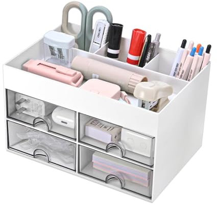 HingtTraum Schreibtisch Organizer, Multifunktionaler Organizer für Schreibtisch mit Schubladen, Zuhause und Schule