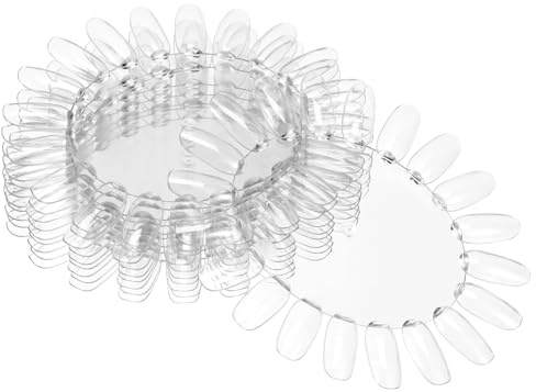 Healeved 10pezzi Pz Ruota Trasparente Per Esposizione Colori Smalti Unghie Palette Pratica Per Nail Art e Manicure Mostra Colori Per Saloni Di Bellezza e Pratica Di Nail Art