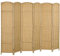 HOMCOM Paravent 6-teilig 240 x 170 cm Raumteiler Faltbar Trennwand aus Kiefernholz, Sichtschutz Raumtrenner Stellwand für Wohnzimmer Natur