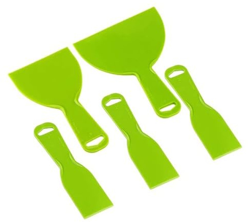 Tyenaza -Schaber -Set, 5pcs Plastikschaber 45 Grad Design Schaber -Schaber -Werkzeug für Wandfarbe Tapetenreinigung 2in 4in 6in