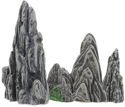 4 Stück Miniatur Berge Deko Landschaft, Miniaturen Mini Harz Bergmodell, Aquarium Dekoration, Zen Garten Ornament (Klein)