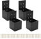 Set di robuste staffe di supporto per ringhiere per pali in legno da 10,2 x 10,2 cm, include viti necessarie (4 pezzi)