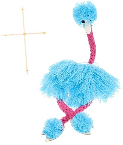 Vaguelly Straußen-Marionette Puppet Handpuppe Für Junge Mädchen Interaktives Tier-puppenspiel Mit Zugfaden Bunte Lustige Figur Als Theater-Requisite Und Kreatives Bastelspielzeug
