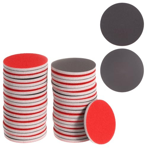 sourcing map 1 Set 1200/2000 Grit Spugna abrasiva 7,6 cm Hook and Loop spugna disco abrasivo bagnato/asciutto per auto legno muro a secco metallo