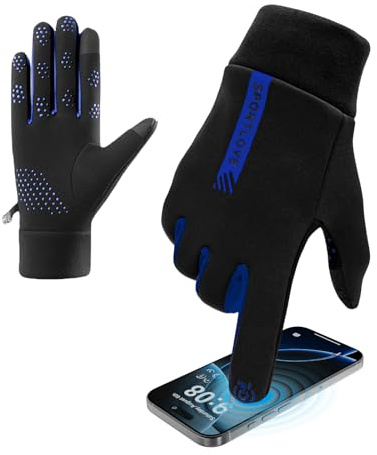 BOYSSPAA 2025 Winter Outdoor Handschuhe Winddicht Fleece Verdickte Laufhandschuhe Touchscreen Herren Winterhandschuhe Warme Unisex Styles und Mehrere Größen