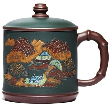 IMEITE Tasses À Matcha Service à thé en argile violette, tasse couverte, tasse à thé de bureau, tasse à thé personnelle de 460 ml, tasse à thé de l'après-midi Service À Thé Avec Infuseur