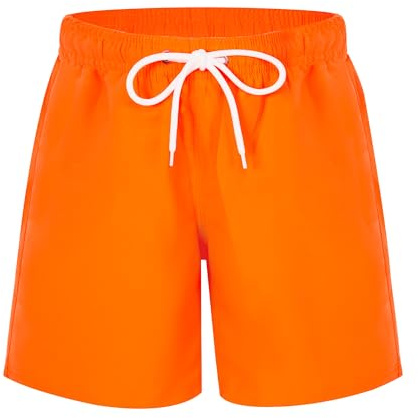 Boys Swimming Shorts Quick Dry Mesh Lining Kids Swimming Trunks 7-14 Years | Boys black shorts,Drawstring adjustable waist circumference,Large capacity pocket,Casual,Walking,Sports beach board shorts
