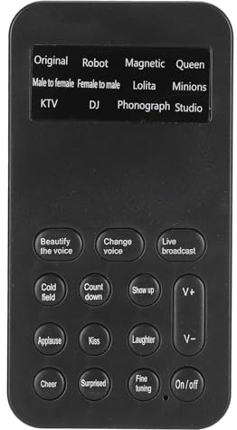 TOPINCN Carte Son Universelle pour Téléphone et Ordinateur, avec Fonctions de Changement de Voix Mâle/Femelle/bébé/Loli et Réglage Fin, pour Jeu en Direct, Matériau ABS