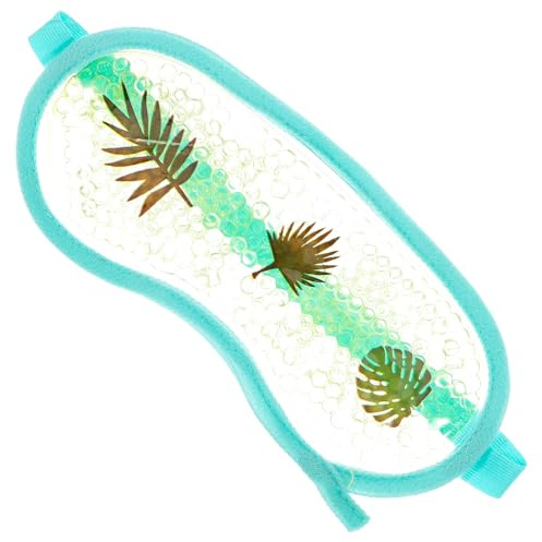 Angoily Masque Yeux à Compresse Froide Réutilisable 1 Pièce Patch Rafraîchissant en Gel Vert Île Bandeau Confortable pour Sommeil Détente et Soins Oculaires à la Maison Voyage
