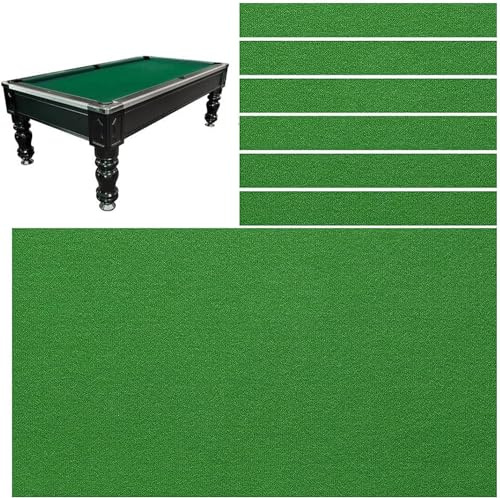 Biljardduk dynremsor, premium snookerduk för 7 fot / 8 fot biljardbord, inkluderar 6 bottenduk för olika spel, hållbar och professionell kvalitet