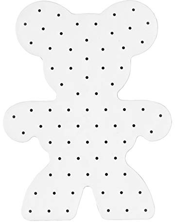 Hama Perlen 9004 Lochplatte Teddybär für 72 Maxi Stick Stecker in transparent, ca. 20 x 15,5 cm, kreativer Bastelspaß für Groß und Klein