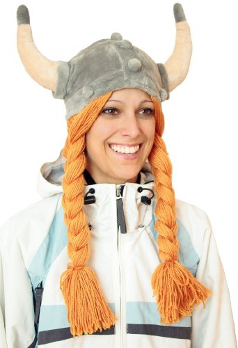 Kuschelweiche Plüschmütze Wikinger, Einheitsgröße für Erwachsene