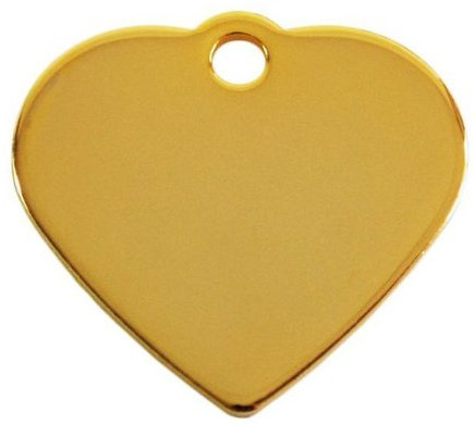 Adressanhänger mit Gravur - Herz klein - Gold