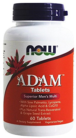 NOW FOODS - ADAM Male Multivitamin - Vitamine und Mineralien - Nahrungsergänzungsmittel mit Pflanzenextrakten - 1 tablette pro Tag - Laktosefrei - Glutenfrei - Veganer - Vegetarier - 60 tabletten