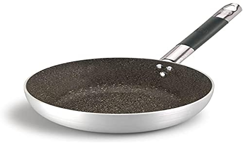Pentole Agnelli ALSA111BINF36 Padella Svasata Alta per Saltare, Alluminio, Argento, 36 cm