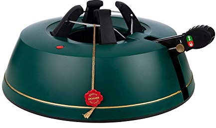KRINNER Weihnachtsbaum Christbaumständer Comfort M Grün 36cm inkl. Fußpedal-und Einseiltechnik für Baumhöhe bis 2,5m MADE IN GERMANY 94125
