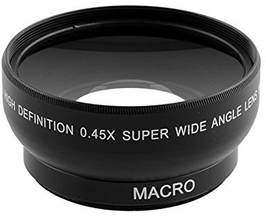 MASUNN 0,45 X 52 Mm Super Fisheye Grand-Angle Angle Fixe Objectif pour Canon Nikon Pentax Sony Minolta avec 18-55 M