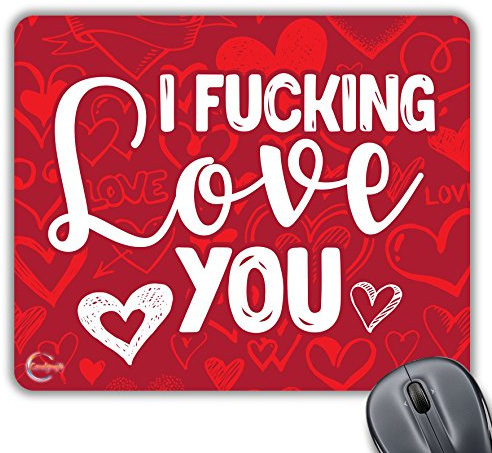 Coralgraph Inc CP330 I F**King Love You Novelty Gift Printed PC Laptop Computer Mouse Mat Pad