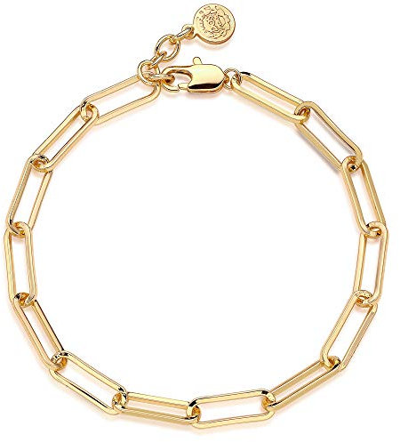 Mevecco Gold Beaded Bracelets,18K Gold Plated Handmade Cute Satellite Diamond Cut Oval and Round Beads Rope Chain Dainty Bracelet for Women