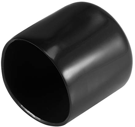 sourcing map Gummi Endkappen 45mm ID Schwarz 4 Stück | Gummikappen Runde Schutzkappen Gummi Abdeckung Stopfen Möbelgleiter Bolzen Gewindeschutz für Schrauben Rohr Stuhlbeine