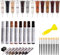 SEISSO Holz Reparaturset, Laminat Reparaturset, Parkett Reparaturset, Holzspachtelmasse, Möbelmarker, Holz Reparaturstift, Holzfüller, Möbel Reparaturset für Kratzen, Schränke, Bohrloch Füllung usw.