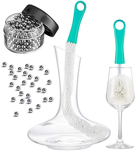 Spazzola per Bottiglie, Set di Spazzole in Vetro Spazzole per Bottiglie per la Pulizia della Spazzola Vino Flessibile, per Pulizia Domestica Multifunzione per Calici/Flauti Champagne/Tazze/Bicchieri