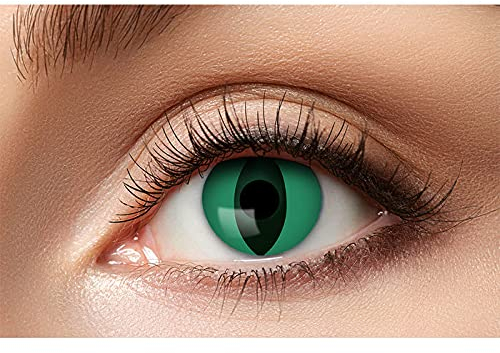 PAPSTAR NEU Kontaktlinsen Anaconda Farblinsen grüne Katzenaugen