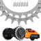 ROBO CLAWS Mähroboter Spikes aus Aluminium für Modelle Worx Landroid S & M, 3 mm, ⌀219 mm - Mähroboter Zubehör mit 12 x Edelstahlschrauben, Spikes entgratet