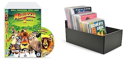 3L DVD Hüllen für DVD-Filme Aufbewahrung – Platz für Cover - 100 Stück & Aufbewahrungsbox für DVD, CD und Blu-ray - Praktisches & Platzsparendes Aufbewahrungssystem - Schwarz - 10290
