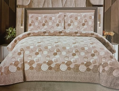 Corredocasa Completo Letto Lenzuola in Pile Coral Soffice Caldo Top QUALITA' Made in Italy- Set Sotto Sopra e Federe Fantasia Super Extra Morbido per un Caldo Inverno (Matrimoniale)