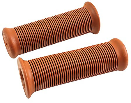 rutschfeste Motorrad Lenkergriffe,Asudaro 2St Motorrad Griff Retro Motorradgriffe Abdeckung Anti-Rutsch-Motorradlenker Motorradgriff 22mm Universel Lenkergriffe für Custom Dirt Bike Bobber,Braun