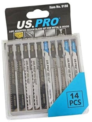 US PRO 14PC Assorted Jigsaw Blade Set for Metal & Wood 9188
