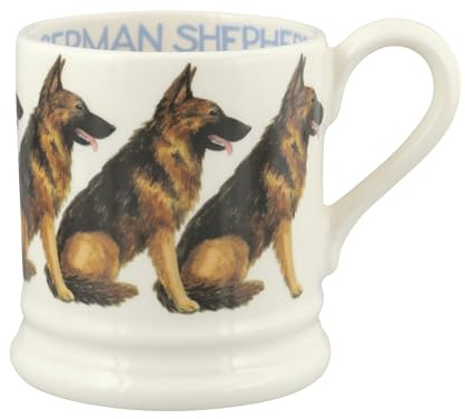 Emma Bridgewater Large Mug 1/2 Pint, Ceramic Coffee Mug Large - Stoneware Mug, Cappuccino, Latte, Coffee, Tea Cup - Beautiful Mugs, Birthday Gift - German Shepherd Coffee Mug