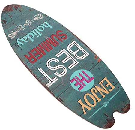 Veemoon Holz Surfbrett Hängedeko Surfbrett Form Holzschild Party Sommer Dekoration Vintage Surfboard Wanddeko