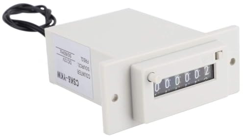 CSK6 YKW Electromagnetic Electronic Pulse Stand, Electronic Heart Rate Stand 12V Pulse Counter Pulse Signal Counter 6 Piece Electronic Counter (DC12V)