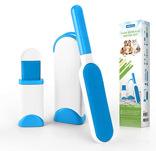 Nobleza Brosse anti-peluches réutilisable pour enlever les poils de chat et de chien avec nettoyage facile