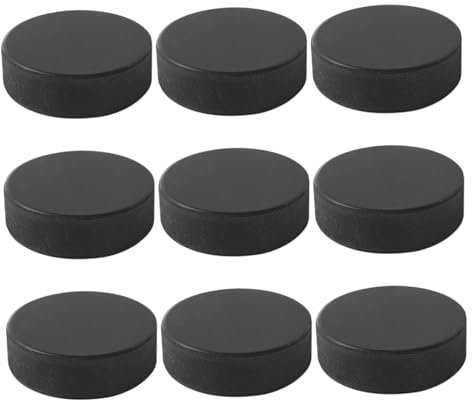 CORHAD 9stücke Eishockey Pucks Aus Hochhaltig Und Langlebig Für Training Und Wettkampf Für Jugendliche Geeignet Für Eisflächen