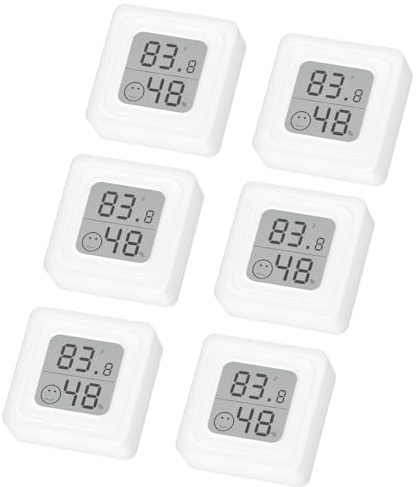 ARCELI 6 Pcs Thermometre interieur Hygromètre interieur Thermometre maison digital thermomètre intérieur pour Maison Entrepôt Terrarium Chambre Bébé Couveuse Cave