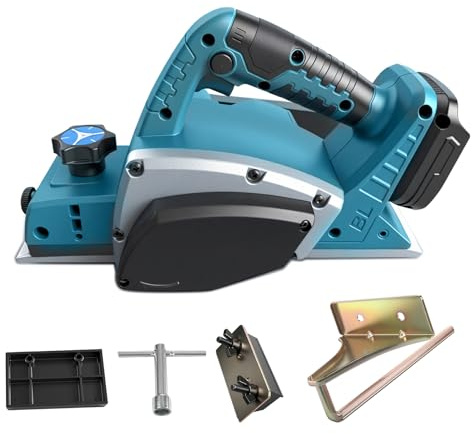 TALOEYH Rabot manuel sans fil pour batterie Makita 18 V, 15 000 tr/min, pour le travail du bois, les menuisiers et les bricoleurs (sans batterie)