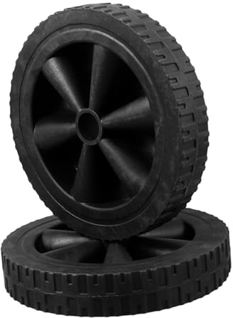 CAXUSD 2pezzi Ruote Carrello Heavy-duty Silenziose Per Bbq e Ricambi Barbecue in Plastica Nera Per Carichi Pesanti e Uso Duraturo