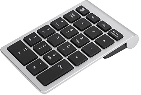 CFTGIW RF304 22-Tasten-Ziffernblock USB 2.4G Wireless -Tastatur mit EmpfängerRose Gold Numerische USB 22-Tasten und Zeit für Unterstützung für 7/8/10 Numeric KeypadNumeric (Silber Schwarz)