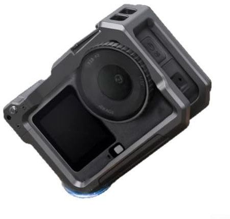 Zeroupshop Kit fotografico compatto in alluminio per DJI per Osmo Action 6, include telaio e maniglia, dimensioni 8,5 x 5,8 x 3,4 cm, per una migliore stabilità ed elegante cattura all'aperto (nero)